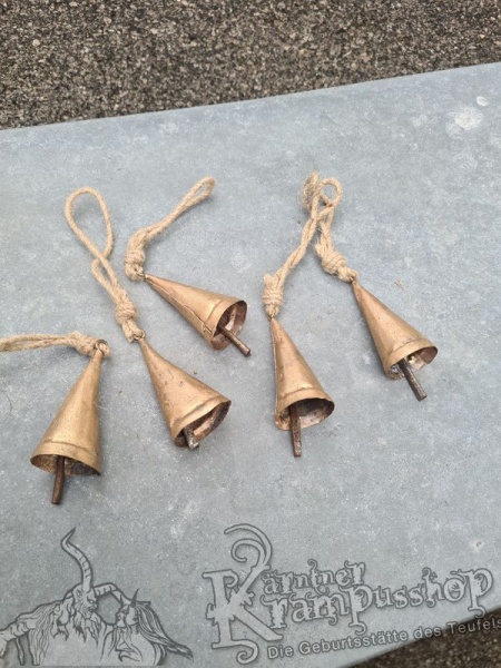 Urige Trompetenglocke Antik am Strick Abverkauf