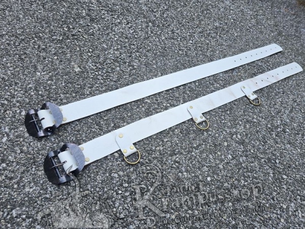 Weisser Krampusgürtel 6cm BREIT