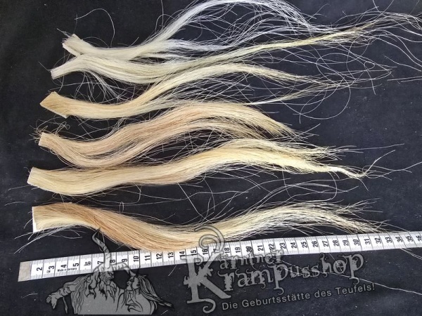 Zugeschnittene Pferdeschweif Strähnen Weiss
