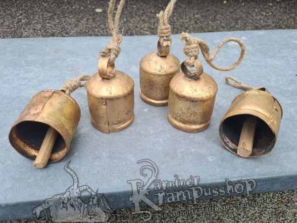 Urige Rohrglocke Antik am Strick Abverkauf