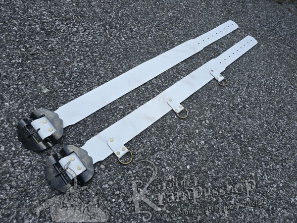 Weisser Krampusgürtel 8cm BREIT