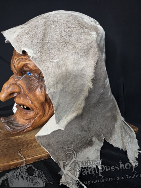 Kopffell Genäht Grau Ledrig