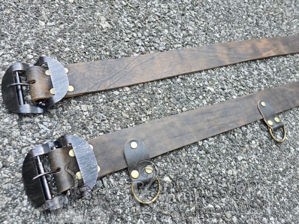 Brauner Krampusgürtel 6cm BREIT