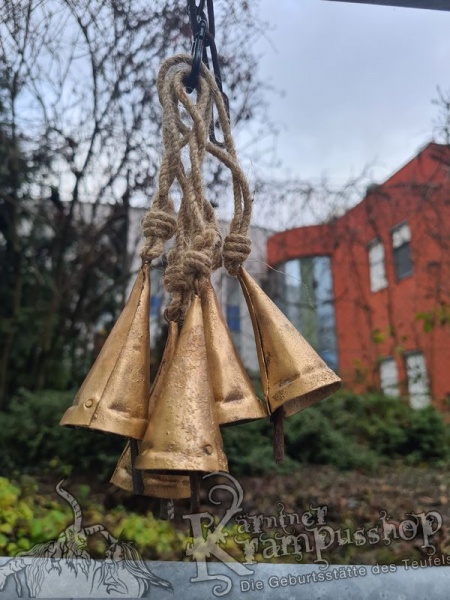 Urige Trompetenglocke Antik am Strick Abverkauf