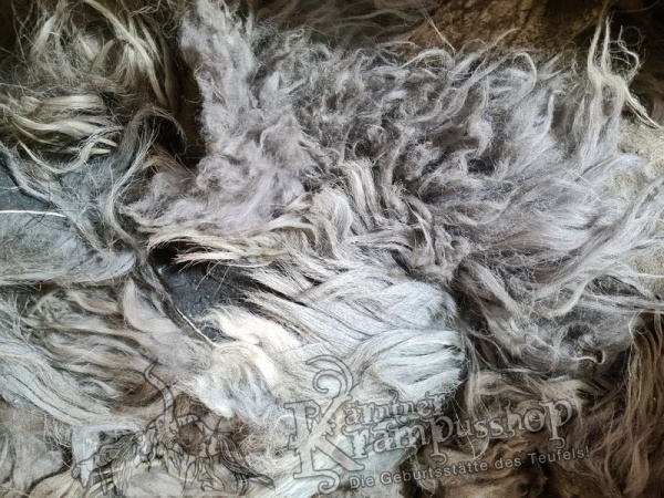 Urig gefärbte Fell Reste Islandschaf Langhaar