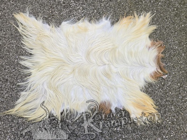 Ziegenfelle Langhaar Weiss