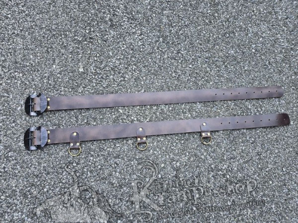 Antikbrauner Krampusgürtel 6cm BREIT