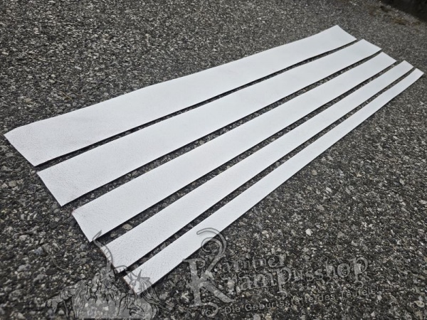 Gürtelleder Lederriemen Zuschnitt WEISS