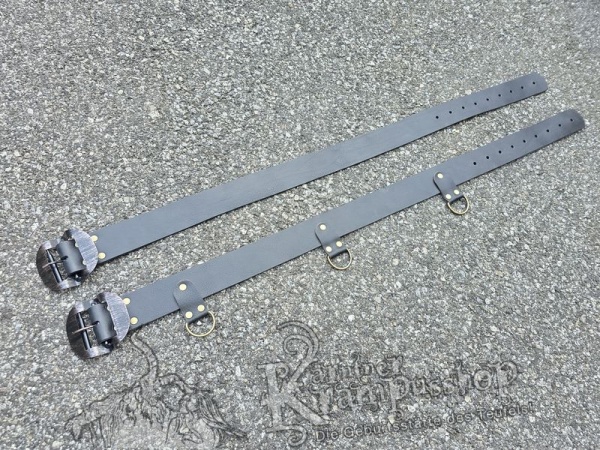 Schwarzer Krampusgürtel 6cm BREIT