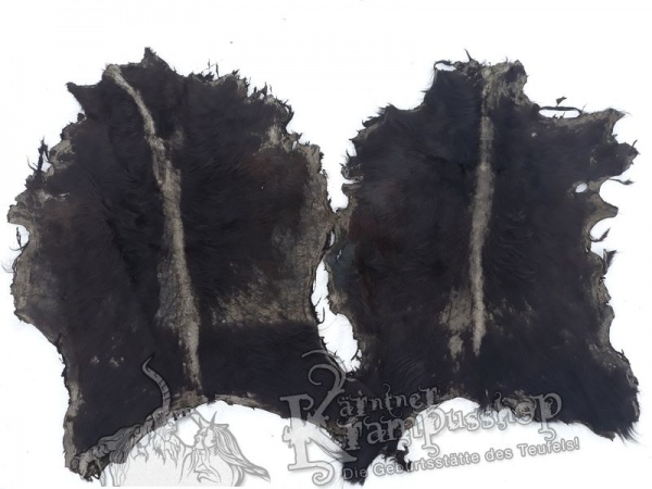 Ziegenfell ausrasiert Schwarz