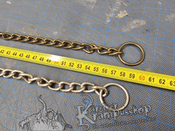 Gliederkette in Messing oder Altsilber