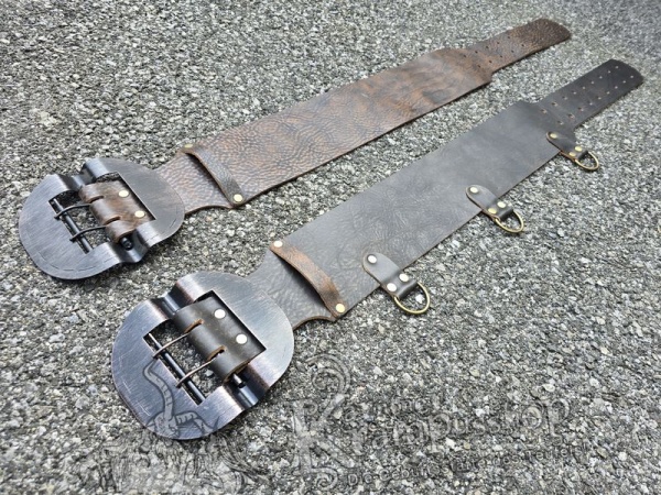 Brauner Krampusgürtel 13cm BREIT