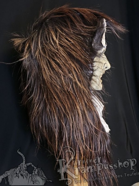 Kopffelle genäht Naturbraun Langhaar Kaputzenschnitt