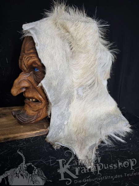 Kopffell Genäht WEISS RASSIERT