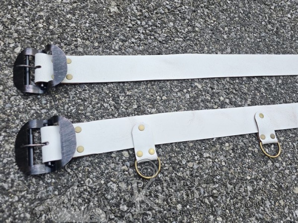 Weisser Krampusgürtel 6cm BREIT