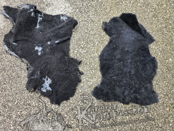 Lammfelle Kurz Schwarz Gefärbt