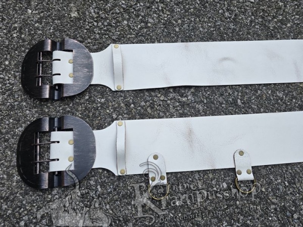 Weisser Krampusgürtel 13cm BREIT
