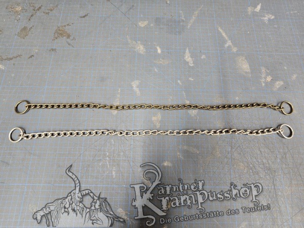 Gliederkette in Messing oder Altsilber