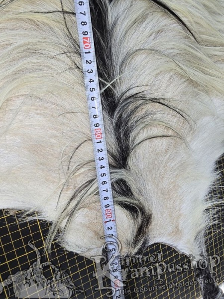 Ziegenfelle Langhaar Scheckig Braun Weiss