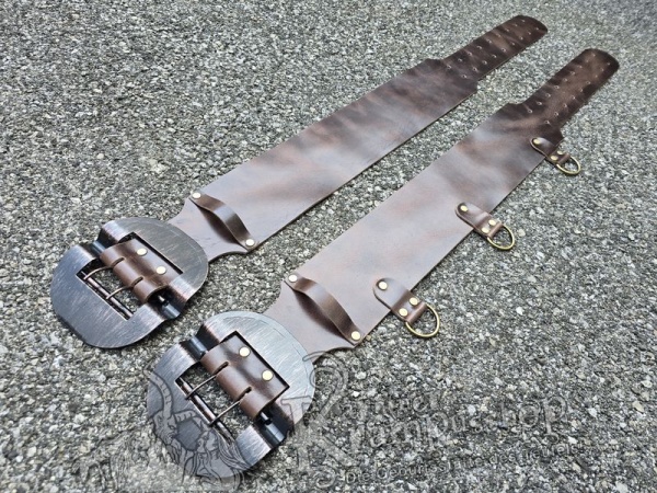 Antikbrauner Krampusgürtel 13cm BREIT