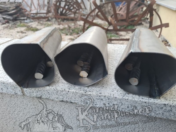 Stahlblech Rohrglocke Urig Rostig Kurz