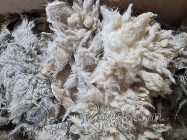 Weisse Fell Reste Schaf Heimisch Urig