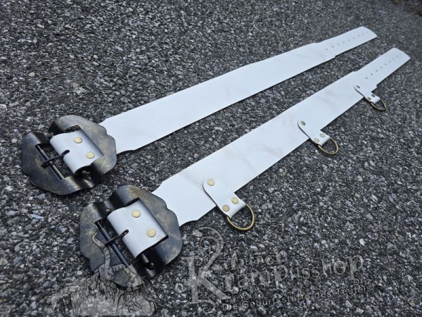 Weisser Krampusgürtel 8cm BREIT