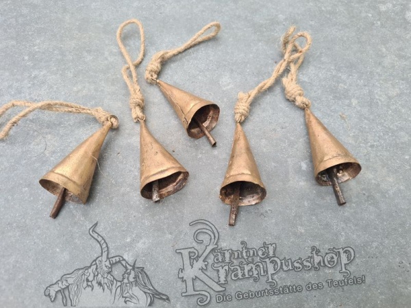 Urige Trompetenglocke Antik am Strick Abverkauf