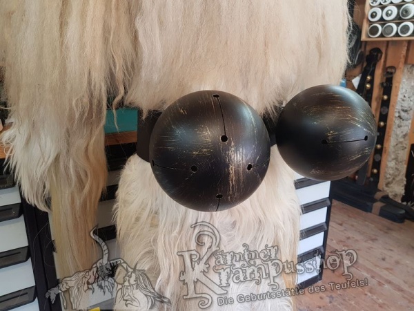 Set Edelstahlschelle mit Gürtel 2x20cm Schwarz Gold