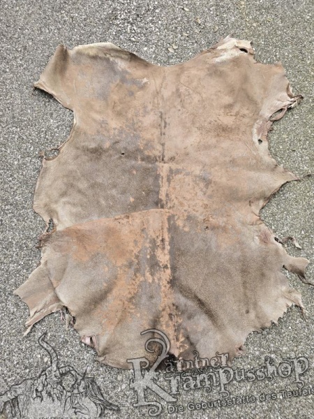 Hirschleder Grau Schwarz und Braun