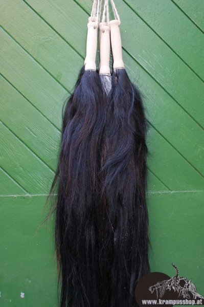 Pferdeschweif mit Griff Schwarz