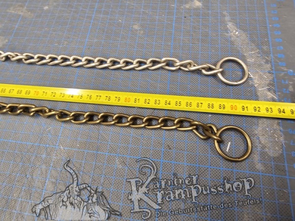 Massive Kettenleine in Messing oder Altsilber