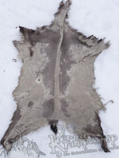 Gams Leder Grau Schwarz und Braun