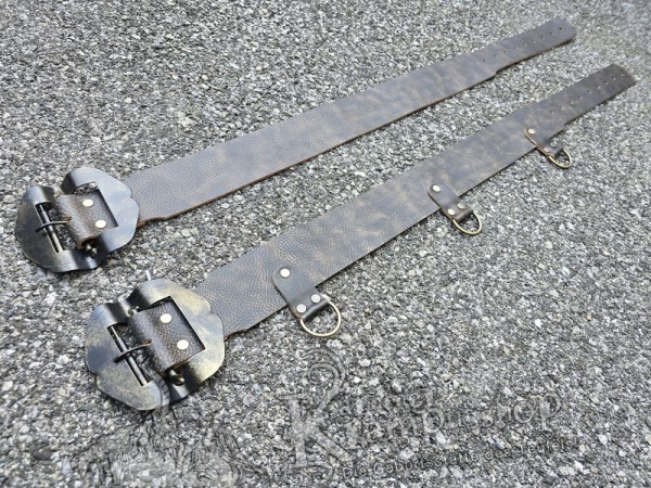 Brauner Krampusgürtel 8cm BREIT