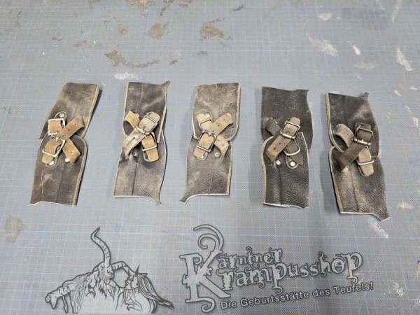 Gamaschen Doppelschließen gekreuzt zum Basteln