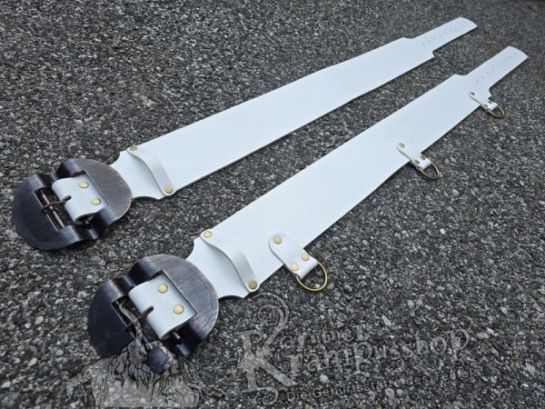 Polarweisser Krampusgürtel 11cm BREIT SONDEREDITION