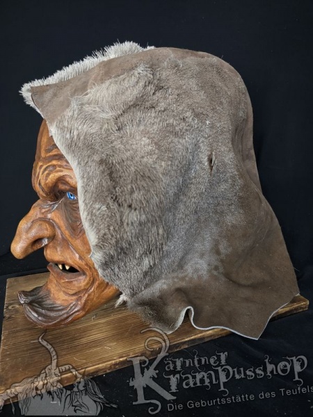 Kopffell Genäht Braun Ledrig