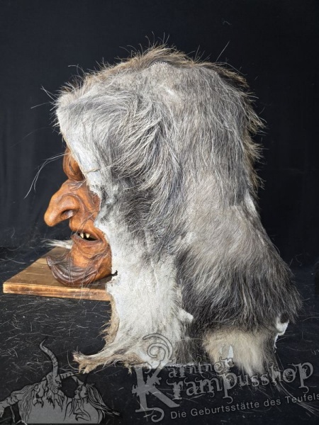 Kopffell Genäht GRAU RASSIERT