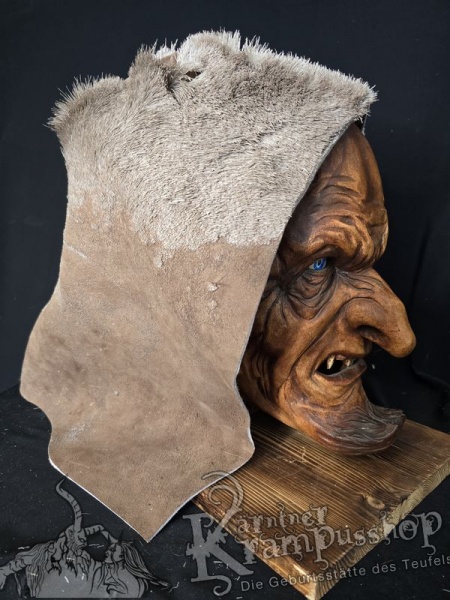 Kopffell Genäht Braun Ledrig