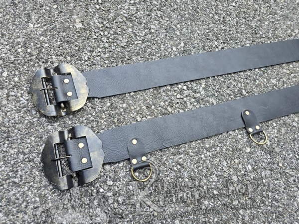 Schwarzer Krampusgürtel 8cm BREIT