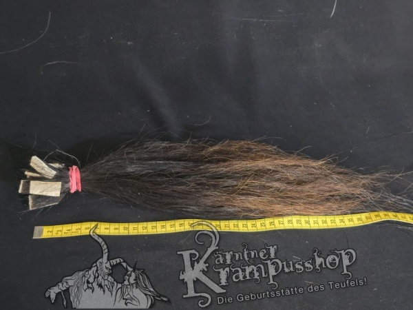 Zugeschnittene Pferdeschweif Strähnen Naturschwarz