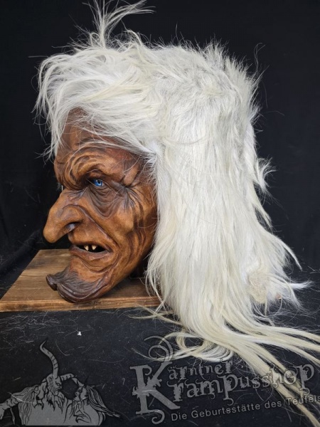 Langhaar Kopffell WEISS