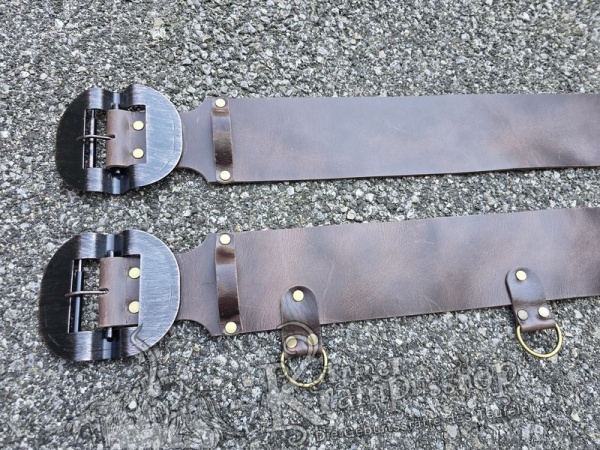 Antikbrauner Krampusgürtel 11cm BREIT