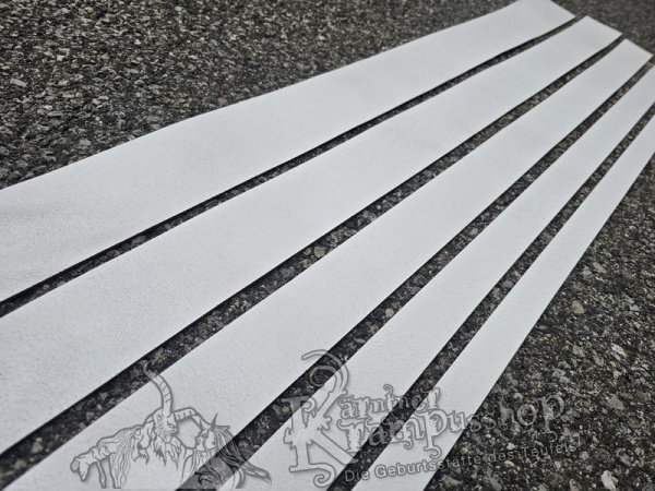 Gürtelleder Lederriemen Zuschnitt WEISS