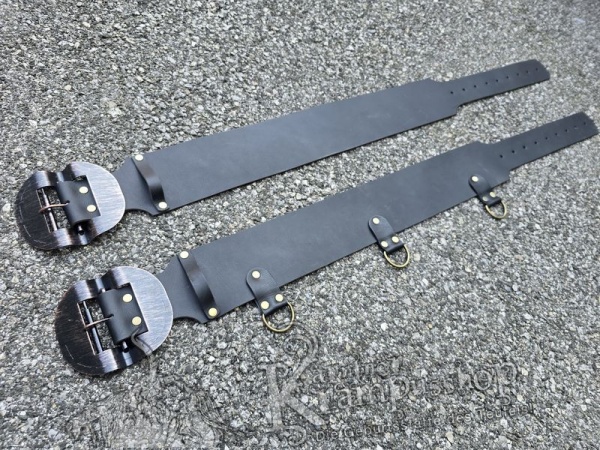 Schwarzer Krampusgürtel 11cm BREIT