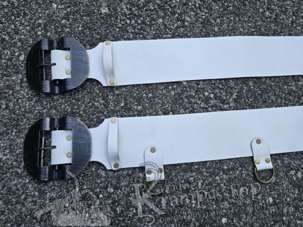 Weisser Krampusgürtel 11cm BREIT