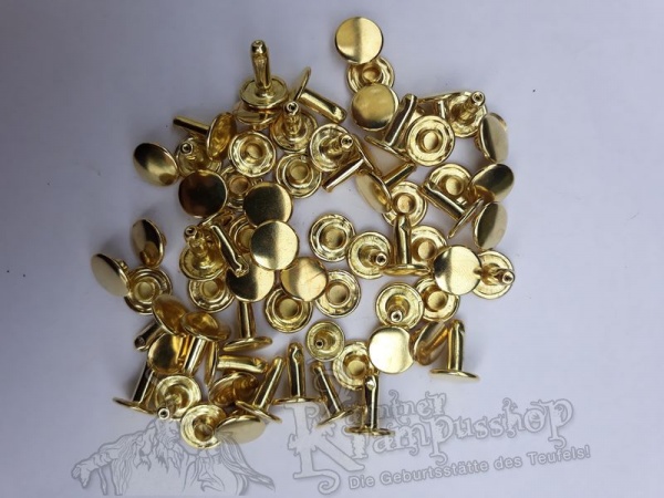 11x13 Doppel Hohlniete Gold
