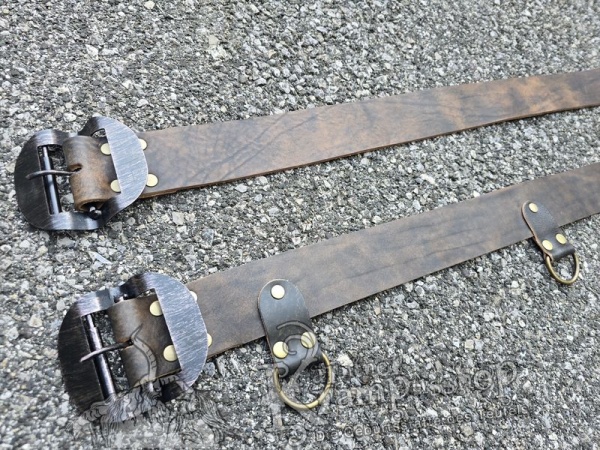 Brauner Krampusgürtel 6cm BREIT