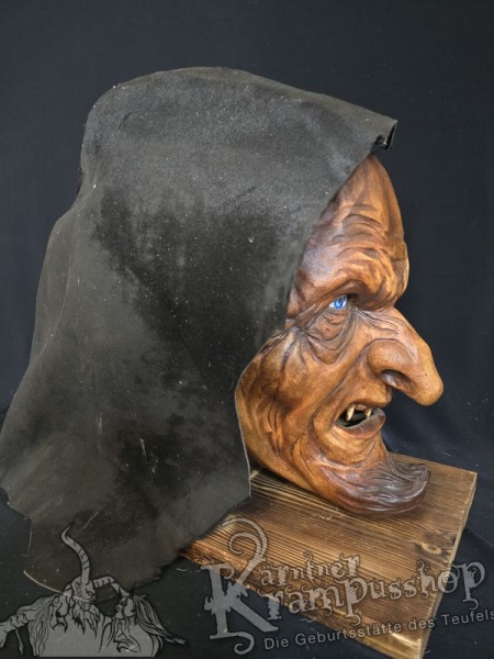 Kopffell Genäht Schwarz Ledrig