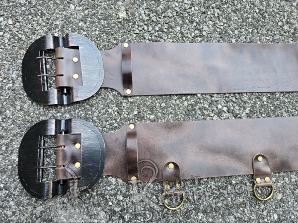 Antikbrauner Krampusgürtel 13cm BREIT